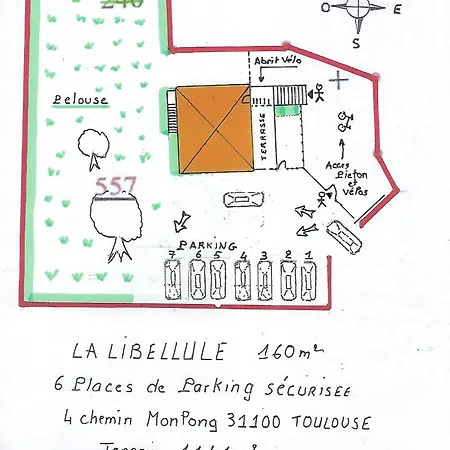 La Libellule 5 2 Sdb 2 Wc Grand Jardin Et Parking Prive * Toulouse